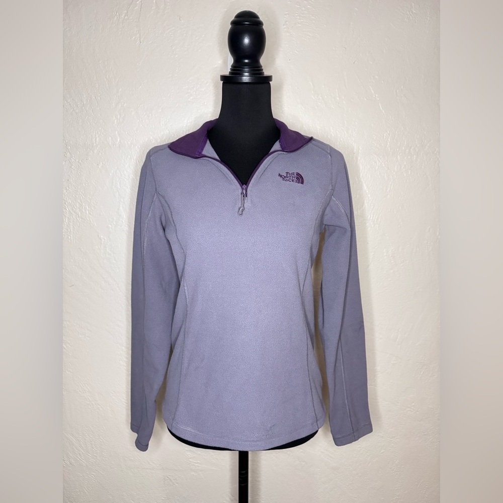 The North Face Quarter Zip Fleece Base Layer Purple / Light Purple Women’s Small